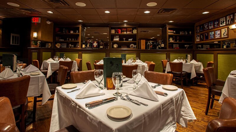 Tables in the back of the main dining room